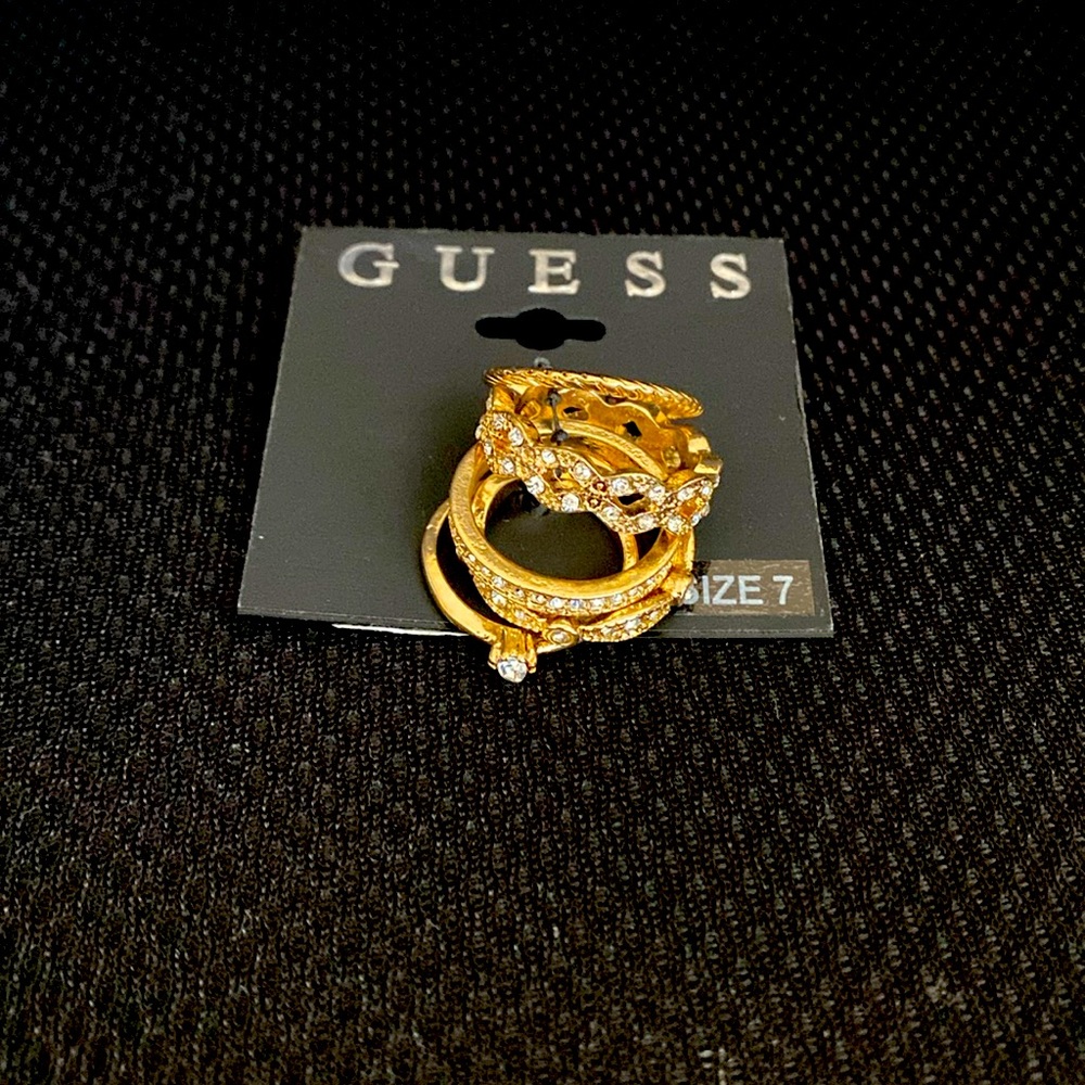 Guess Gold 5 Ring Set
